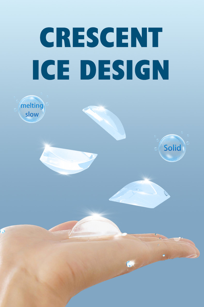 ghiaccio a mezzaluna della macchina per il ghiaccio da 150 libbre, macchina per il ghiaccio commerciale del cubo con lo scomparto 70 libbre 0