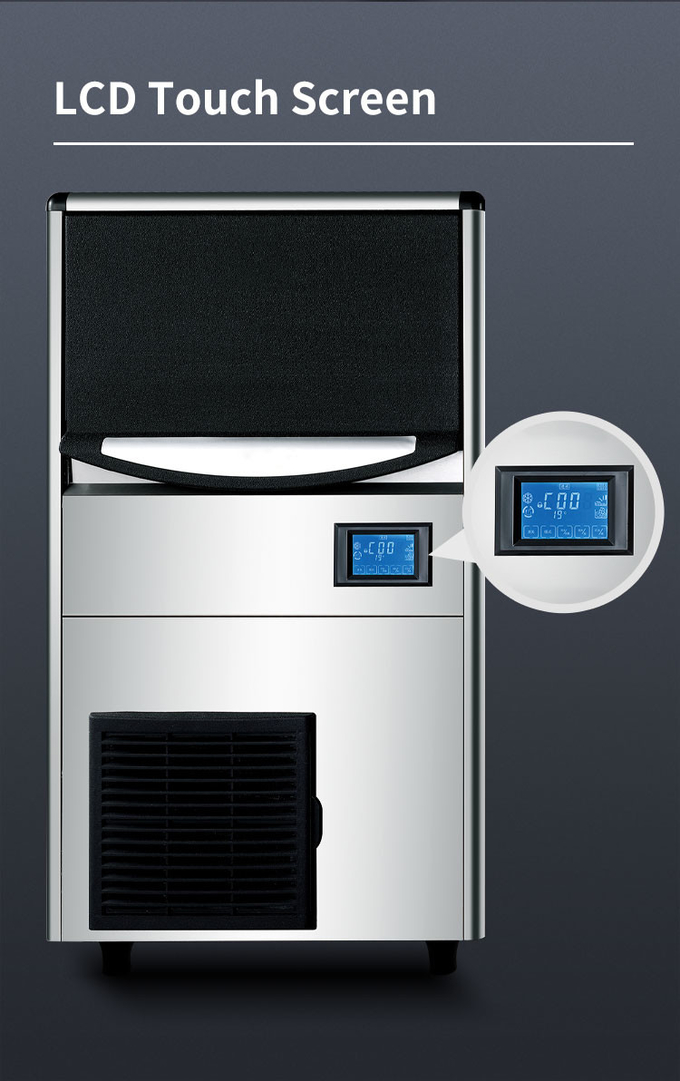 60kg/24h macchina per la produzione di ghiaccio commerciale mini macchina per la produzione di ghiaccio per la caffetteria domestica 4