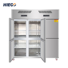 6 raffreddamento diretto dritto del frigorifero R134a 1600L di acciaio inossidabile della porta