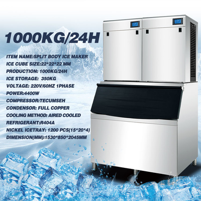 Macchina per la produzione di ghiaccio commerciale di grande capacità da 1000 kg / 24 ore, macchina per il ghiaccio, macchina per il ghiaccio a blocchi