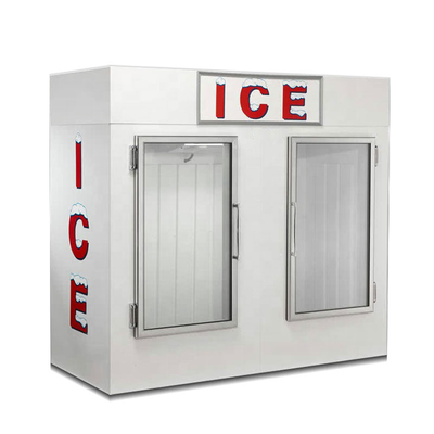 Le doppie porte nel ghiaccio il Merchandiser del congelatore di immagazzinamento per 1841L all'aperto