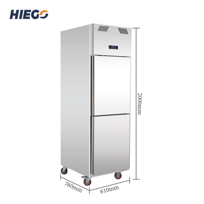 500L attrezzatura di refrigerazione commerciale del ristorante delle porte del congelatore verticale 2