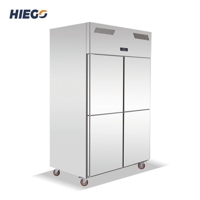 Congelatore dritto commerciale delle porte del frigorifero 4 di acciaio inossidabile