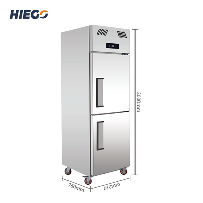 Doppio refrigeratore verticale commerciale dell'esposizione del congelatore verticale R134a della porta