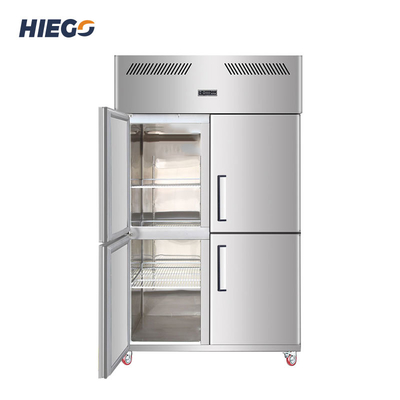 4 temperatura dritta commerciale del frigorifero 1000L delle porte singola doppia