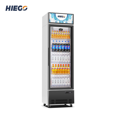 congelatore verticale refrigerato dritto del singolo della porta 368L refrigeratore di vetro dell'esposizione