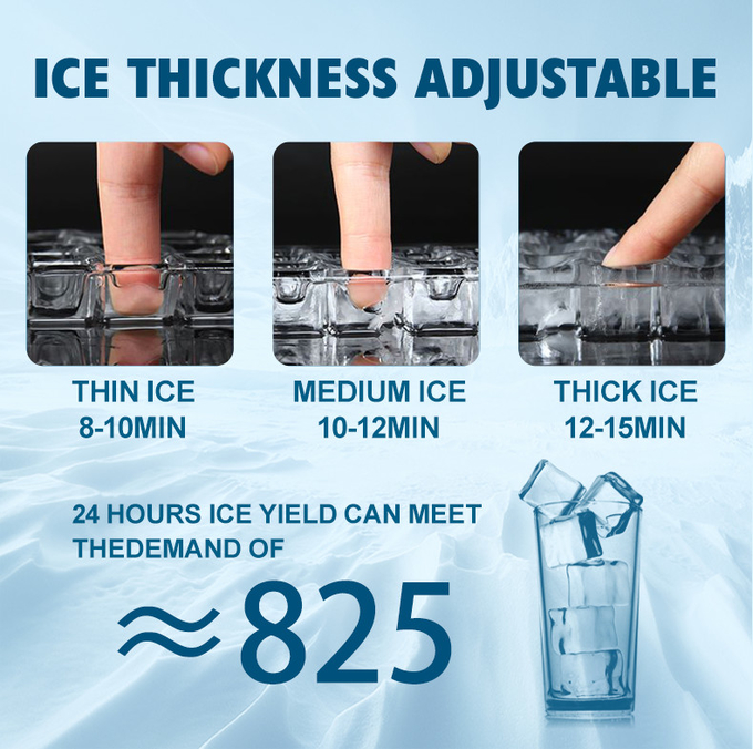 40kg/24Hrs Macchina per la produzione di cubetti di ghiaccio Autoispezione Piccola macchina per il ghiaccio per bar di casa 6