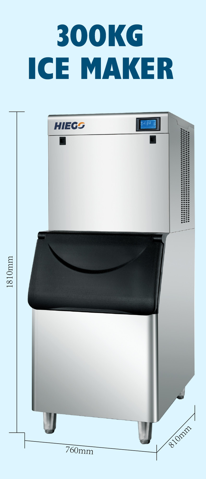 Macchina del ghiaccio automatica di raffreddamento a aria 300KG con il compressore importato 9