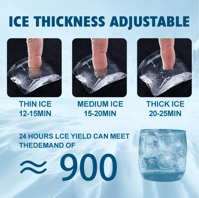 80kg/24hr Crescent Ice Maker Raffreddamento ad aria Portatile 80kg Macchina per il ghiaccio industriale 2