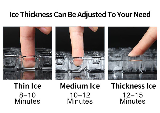 1000kg Commerciale Nugget Ice Machine Raffreddamento ad aria 22mm Automatic Clear Ice Maker 1