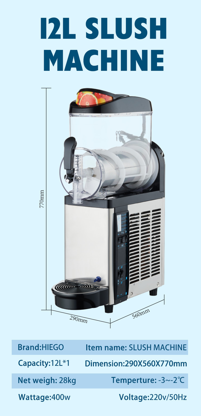 Slush Machine a ciotola singola completamente automatica per bevanda congelata Smooth Margarita Slushy Maker 7