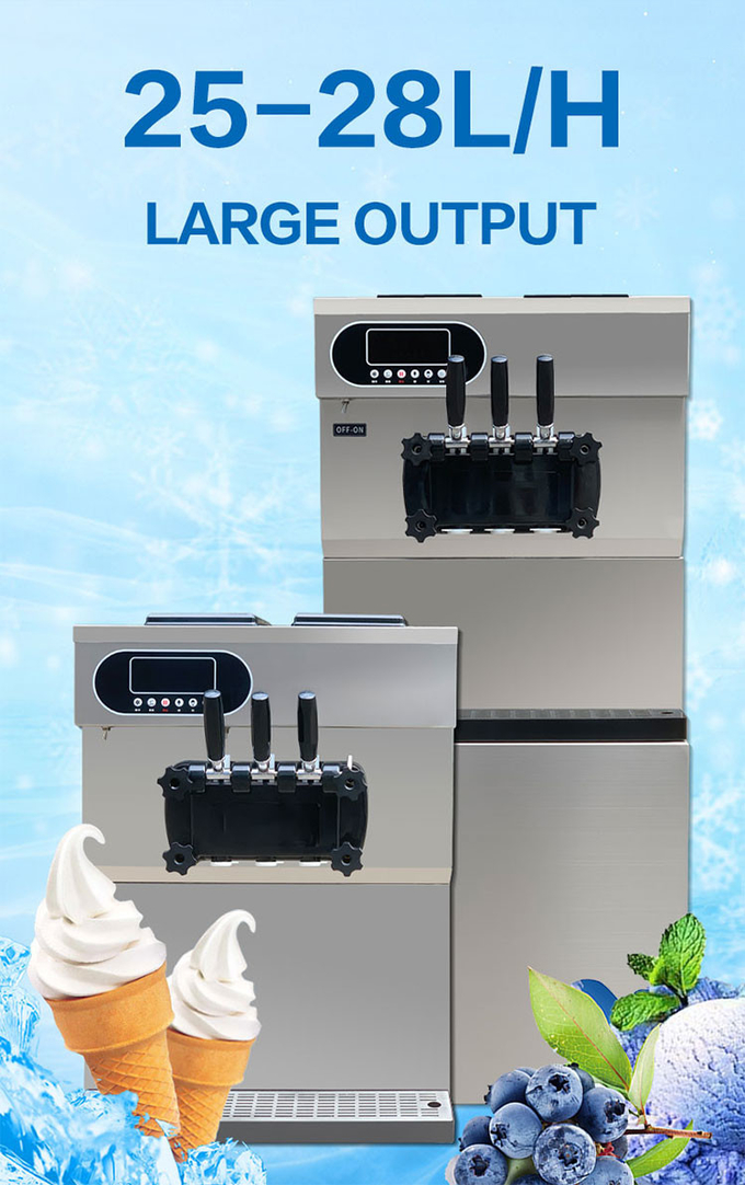 Macchina del creatore di sapori della macchina 3 del gelato dalla macchina automatica 25-28L/H 1
