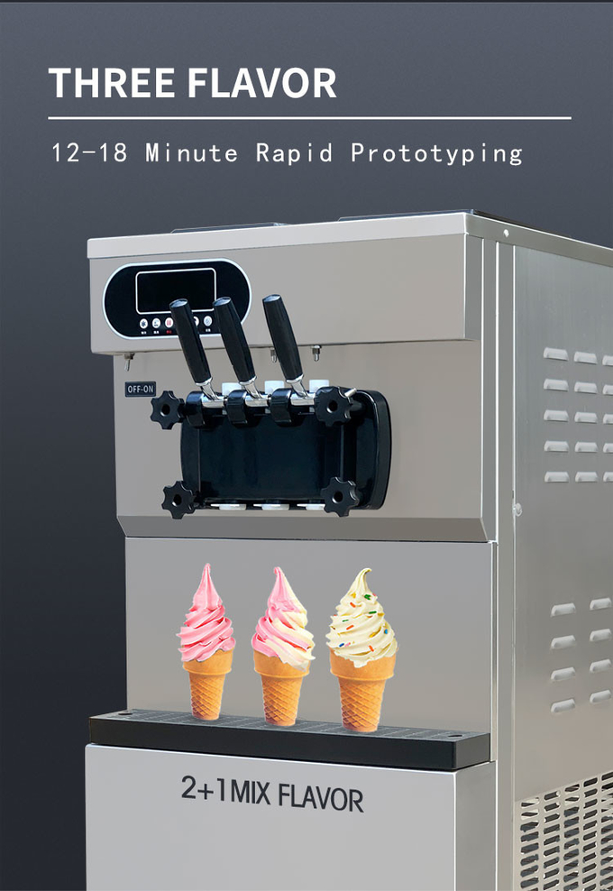Creatore commerciale del rotolo di sapore della macchina 3 del gelato del desktop 25L di acciaio inossidabile 4