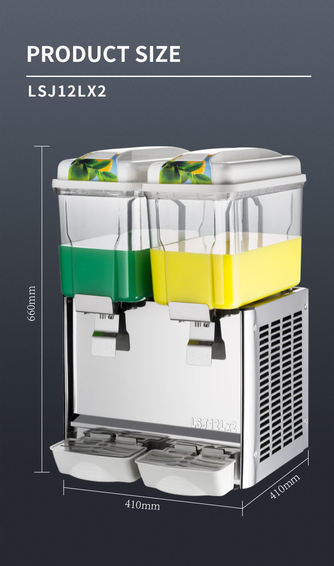 36l 3 Tank Juice Dispenser Macchina per il raffreddamento del succo di frutta in acciaio inossidabile Portatile 8