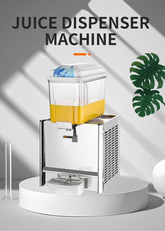 Distributore automatico di succhi da 12 litri Distributore automatico di succhi da 50-60 hz Frigorifero in acciaio inossidabile 2