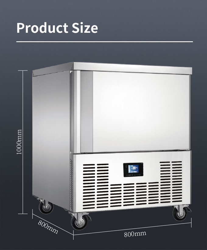 Congelamento rapido del refrigeratore del congelatore rapido dei 15 vassoi, refrigeratore rapido commerciale 1500w 7