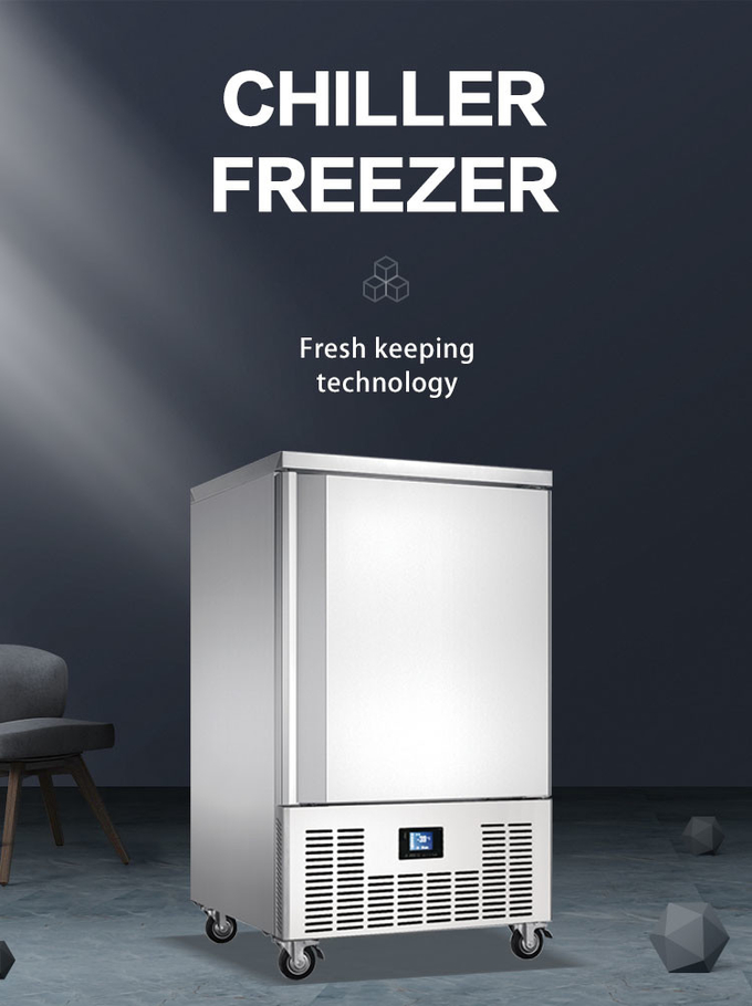 Congelamento rapido del refrigeratore del congelatore rapido dei 15 vassoi, refrigeratore rapido commerciale 1500w 0