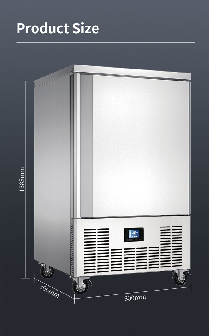 Congelamento rapido del refrigeratore del congelatore rapido dei 15 vassoi, refrigeratore rapido commerciale 1500w 9