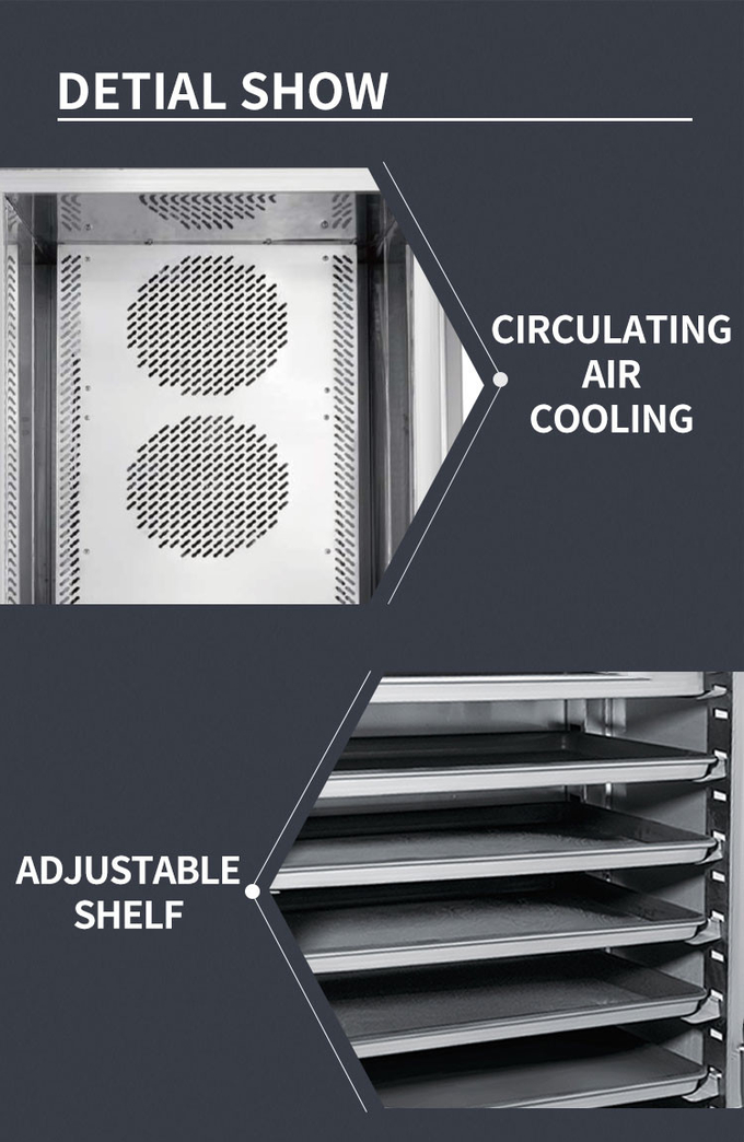 Raffreddamento a aria del refrigeratore del congelatore rapido di 10 vassoi piccolo per il congelamento rapido della macchina di refrigerazione 13