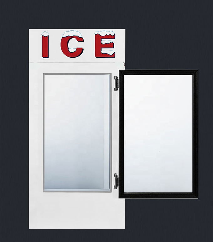 Congelatore insaccato del Merchandiser del ghiaccio del recipiente 1699L di immagazzinamento nel ghiaccio con la parte anteriore inclinata 4