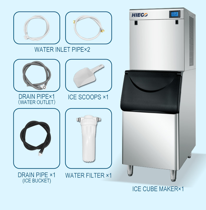 Macchina per il ghiaccio a mezzaluna da 200 kg, per bere caffè, macchina per il ghiaccio, raffreddamento ad aria 11