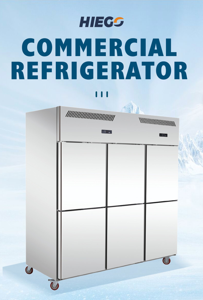 frigorifero dritto commerciale 500L per l'attrezzatura della cucina del ristorante dell'hotel 0
