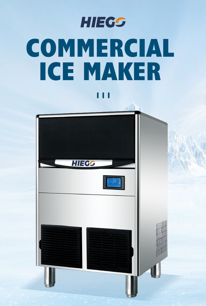 100KG Barrel Ice Maker R404a Macchina per cubetti di ghiaccio commerciale Raffreddamento ad aria 0